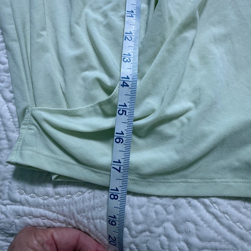 Nike Dri-FIT Twist Front Crop Top WMS S Pale Lime Green Short Sleeve Shirt - Picture 5 of 7